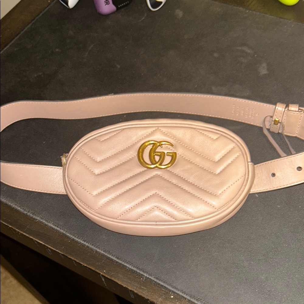 Gucci Blush Belt Bag with Gold Logo